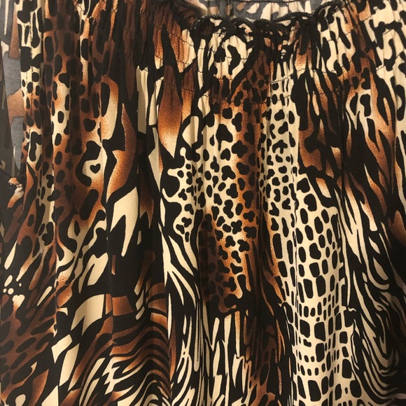 Leopard / Tiger Print Sleeveless Top, Women’s Size XL - Picture 3 of 6